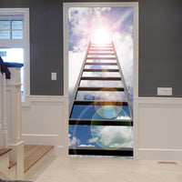 Stairway To Heaven Sky Ladder Door Mural Sticker