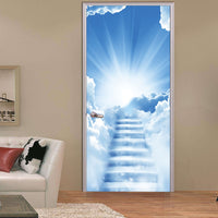 Stairway To Heaven Sky Ladder Door Mural Sticker