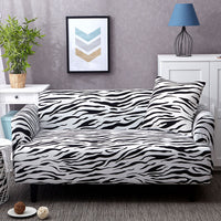 Black & White Zebra Print Sofa Couch Cover
