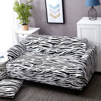 Black & White Zebra Print Sofa Couch Cover