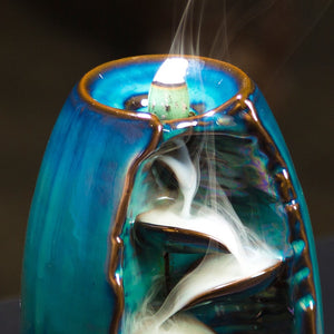 Cylindrical Stepped Waterfall Backflow Incense Burner