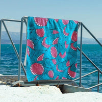 Large Quick-Dry Blue Shark Pattern Beach Towel