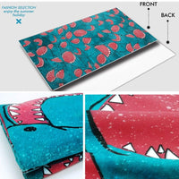 Large Quick-Dry Blue Shark Pattern Beach Towel