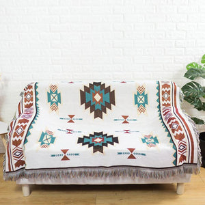 Knitted Southwestern Navaho Sofa Throw Cover Blanket
