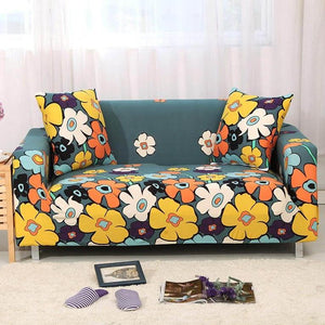Colorful Hippie Flower Pattern Sofa Couch Cover