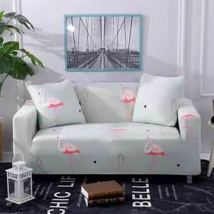 Pink Flamingo Cactus Pattern Sofa Couch Cover