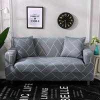 Large Herringbone Brick Pattern Sofa Couch Cover