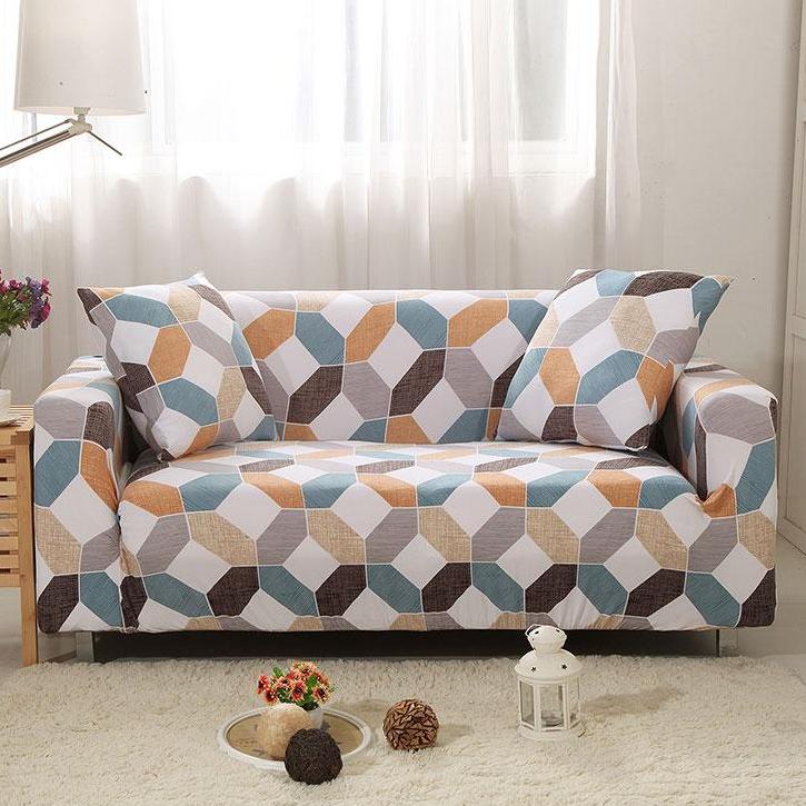 Multi-Color Geometric Octagon Pattern Sofa Couch Cover
