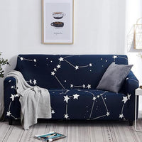 Dark Blue Star Constellation Print Sofa Couch Cover