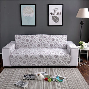 Solid Plush Velvet Quilted Sofa Couch Cover Protector