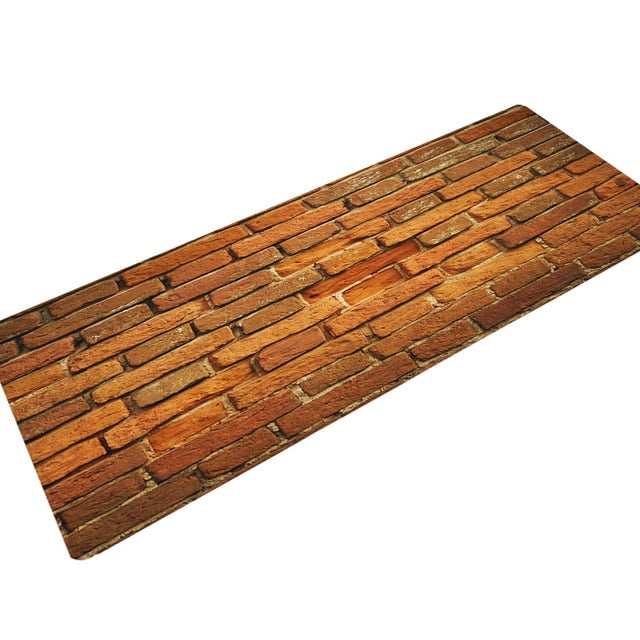 Brick / Stone Walkway Print Floor Runner Mat