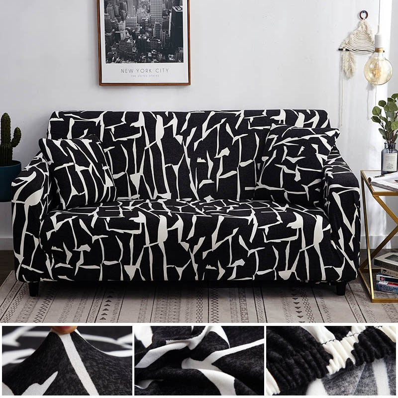 Abstract Crack Pattern Elastic Sofa Couch Cover