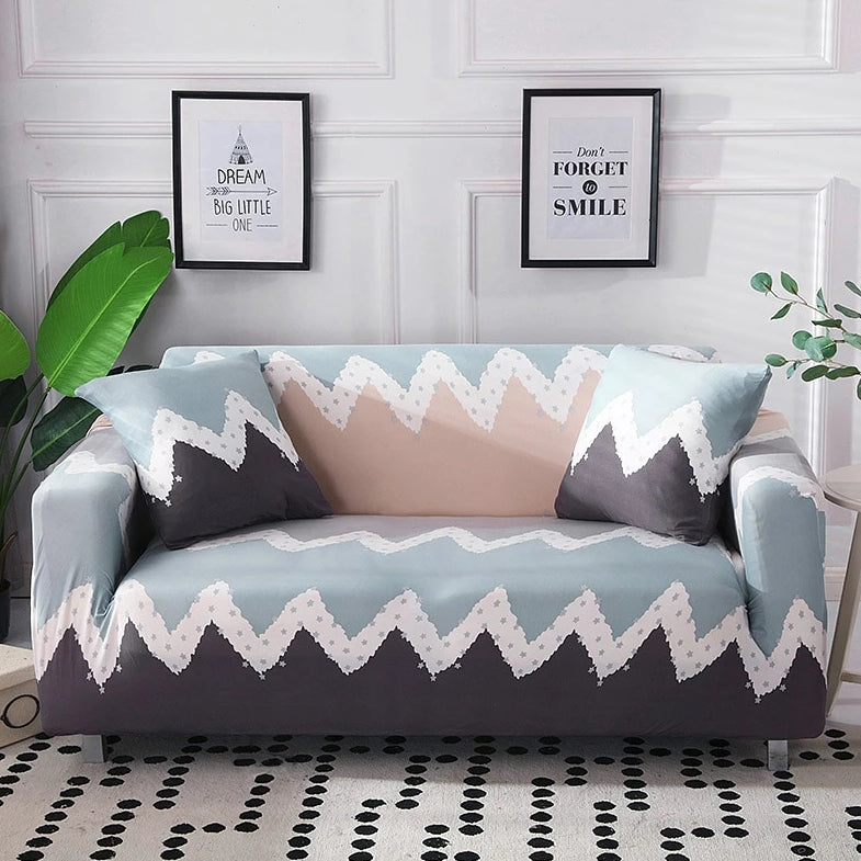 ** 2-Seat Abstract Southwestern Striped Sofa Couch Cover