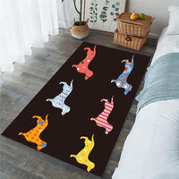 Dachshund Wiener Dog Pattern Area Rug Floor Mat