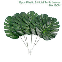 12-Piece Decorative Artificial Palm Leaves