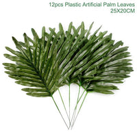 12-Piece Decorative Artificial Palm Leaves