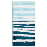 XL Quick-Dry Abstract Blue Wave Beach Towel