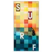 Large Quick-Dry Gradient Square Surf Beach Towel