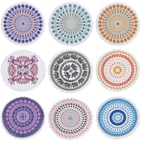 Round Bohemian Ethnic Pattern Beach Towel