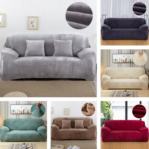 Plush fabric Sofa cover  Fabric sofa cover, Slipcovered sofa, Plush sofa