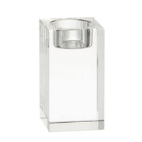 Solid Square Glass Tealight Stand Candle Holder