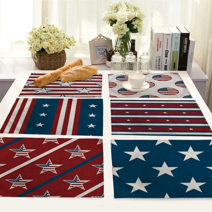Stars & Stripes American Flag Pattern Table Placemat