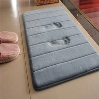 Striped Absorbent Memory Foam Bathroom / Floor Mat