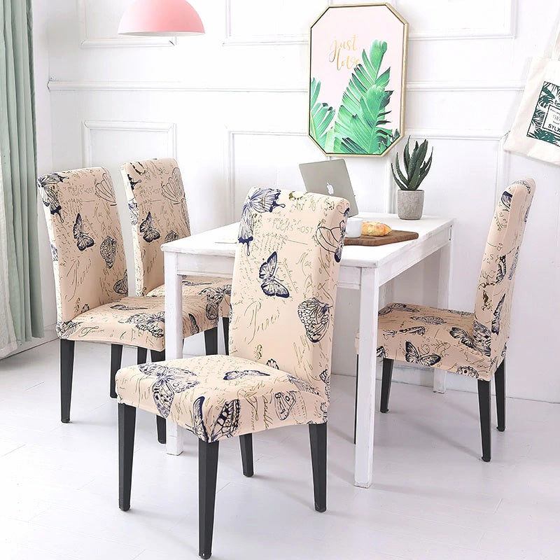 Vintage Butterfly Print Dining Room Chair Cover
