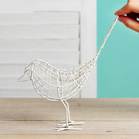 Decorative Vintage Metal Wire Bird Sculpture