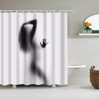 Couple's / Woman's Shadow Bathroom Shower Curtain