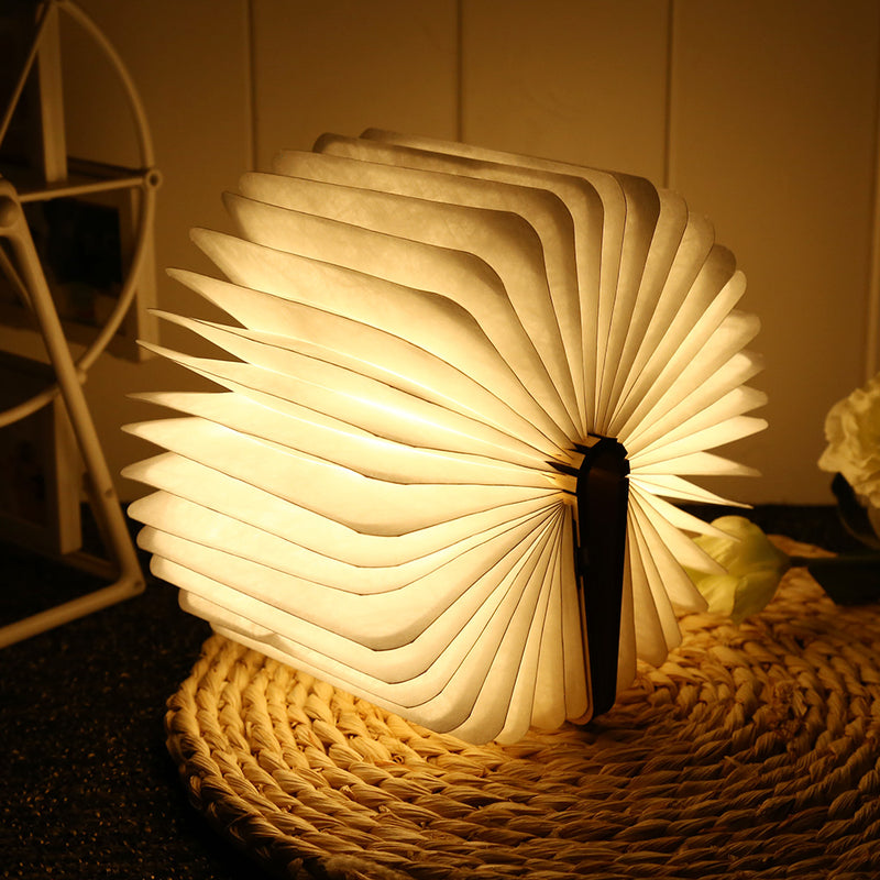 Foldable Wooden LED Book Lamp / Night Light